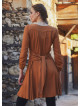 Sash Tie Long Sleeve Flared Boho Dress